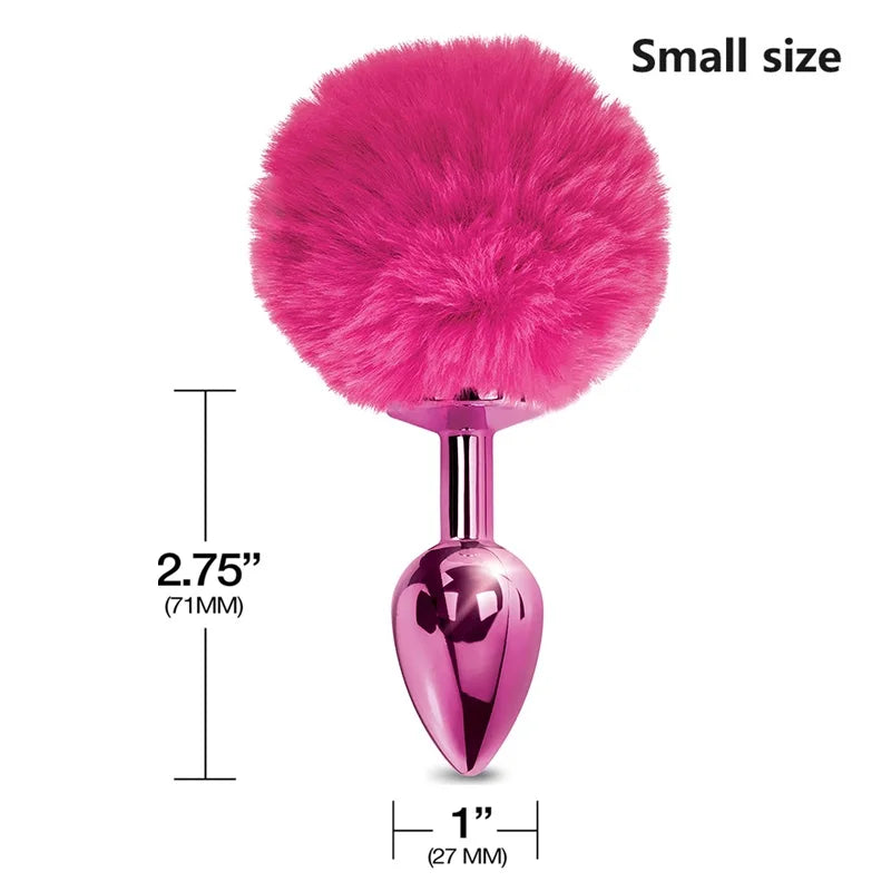 Metal Small Medium Large Butt Plug Set Fox Tail Anal Plug Jewelry Steel Anal Sex Toy Trainer For Woman Couple Cosplay