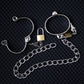 Metal Steel Neck Collar Slave Hand Ankle Elliptical Cuffs Restraint Slave Bondage BDSM Adult Game Sex Toys for Men Women Couples