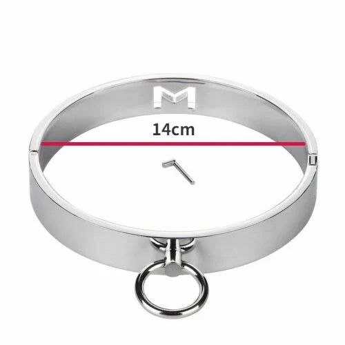 Metal Steel Neck Collar Slave Hand Ankle Elliptical Cuffs Restraint Slave Bondage BDSM Adult Game Sex Toys for Men Women Couples