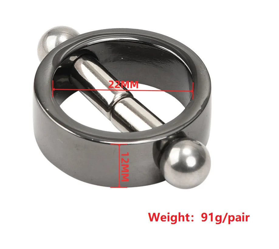 Metal Strong Magnetic Nipple Clamps Clips Stimulator Steel Nipple Breast Clamps Slave Bondage Flirting Women Sex Toy For Female