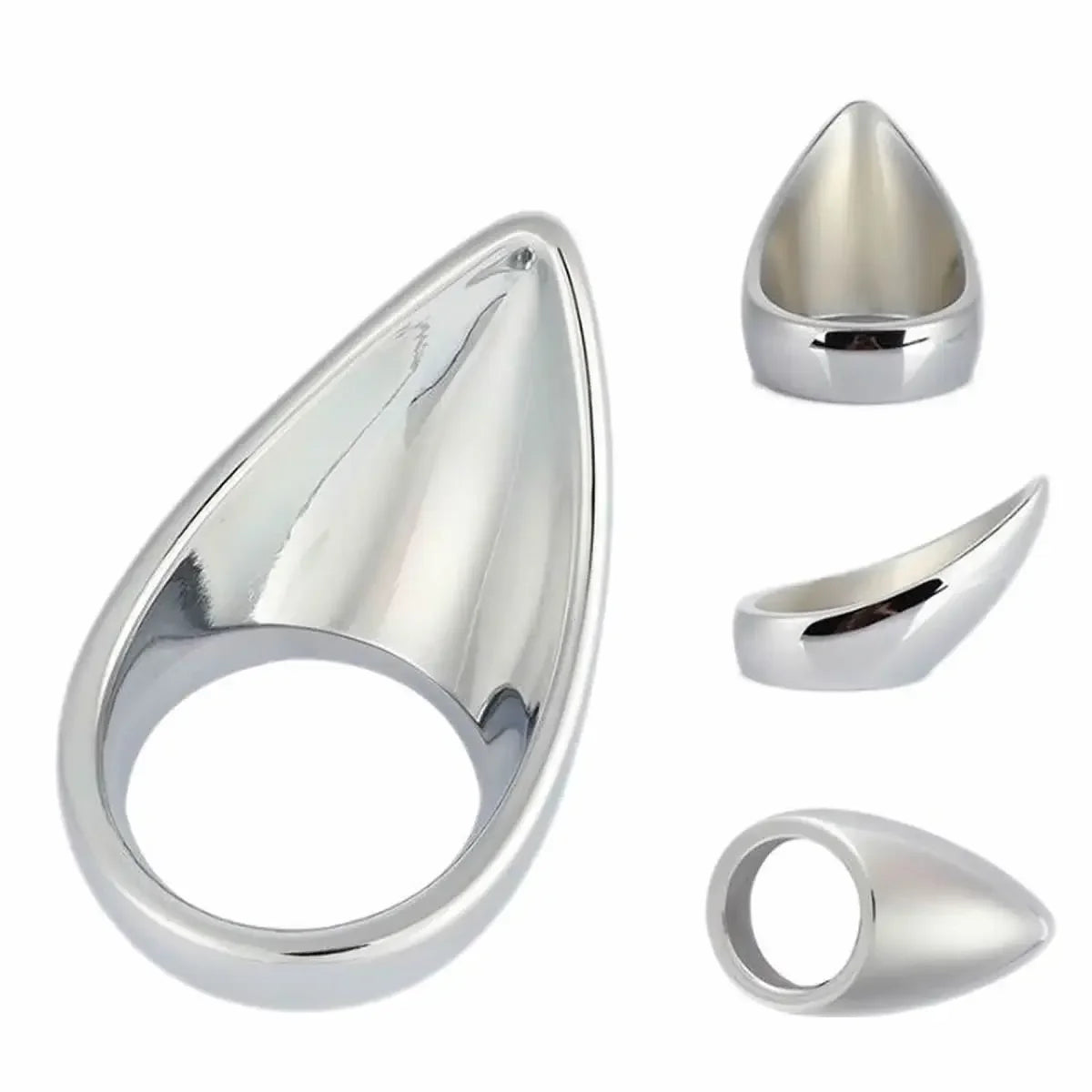 Metal Tears Cock Ring Tongue Shape Penis Ring dildo Cage Cock Ball Sex Toys for Men adult Product Teardrop BDSM Stainless Steel