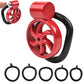 Mini Male Penis Chastity Cage Set Red Black Bird Chastity Cage Belt With 5 Size Lock Rings Penis Bondage Slave Man Sex Toy