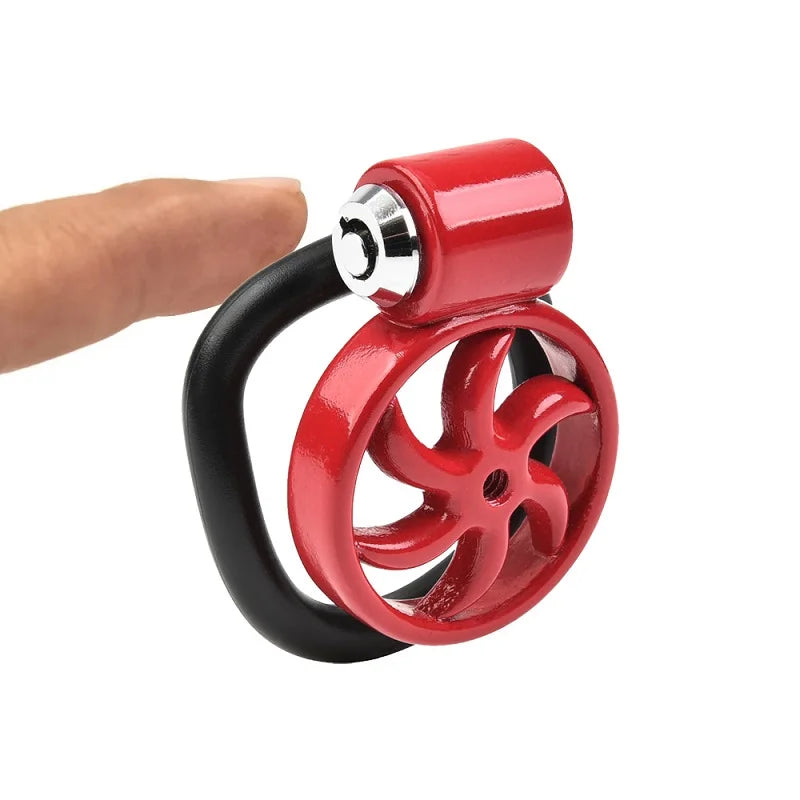 Mini Male Penis Chastity Cage Set Red Black Bird Chastity Cage Belt With 5 Size Lock Rings Penis Bondage Slave Man Sex Toy