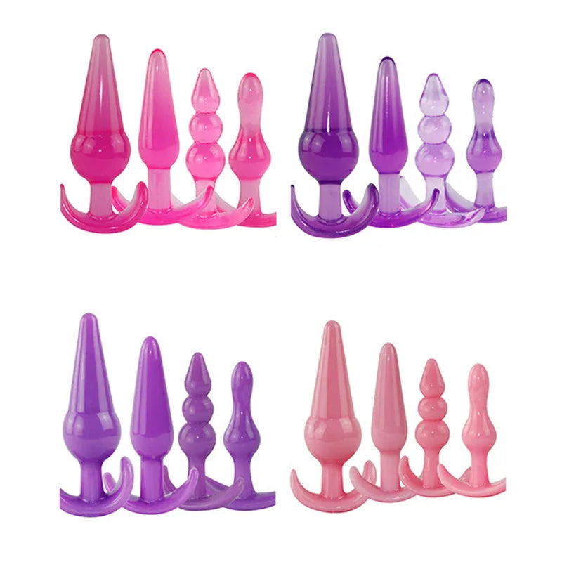 Mini Silicone Anal Plug Beads Jelly Toys Skin Feeling Dildo Adult Sex Toys for Men Butt Plug Sex Products Sex Toys for Women