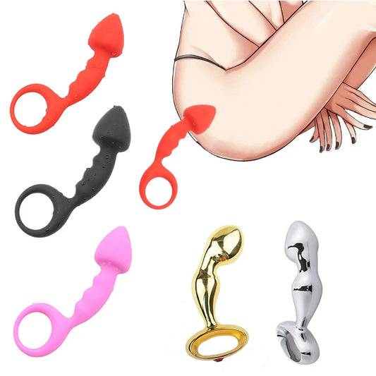 Mini Silicone/metal Butt Plug Anal Plug Unisex Sexshop Adult Goods Dildo Masturbador Anus Dilatador Sex Products for Couple