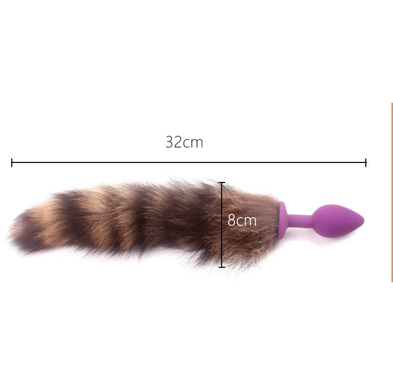 Mini Vibrator Anal Plug Fox Tail Shape Unisex Sex Stopper Adult Toy Stimulator Sex Product Flirt Toys Anal Butt Plug For Couples