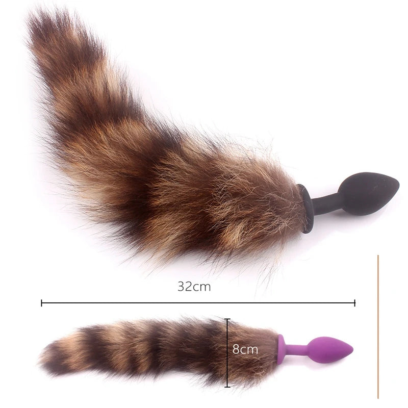 Mini Vibrator Anal Plug Fox Tail Shape Unisex Sex Stopper Adult Toy Stimulator Sex Product Flirt Toys Anal Butt Plug For Couples