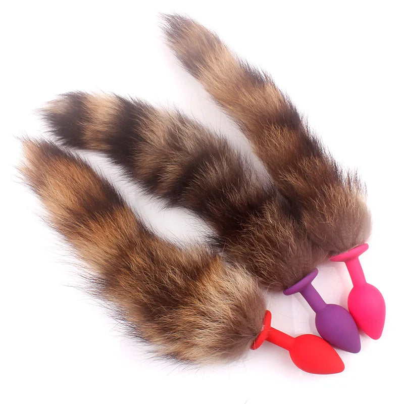 Mini Vibrator Anal Plug Fox Tail Shape Unisex Sex Stopper Adult Toy Stimulator Sex Product Flirt Toys Anal Butt Plug For Couples