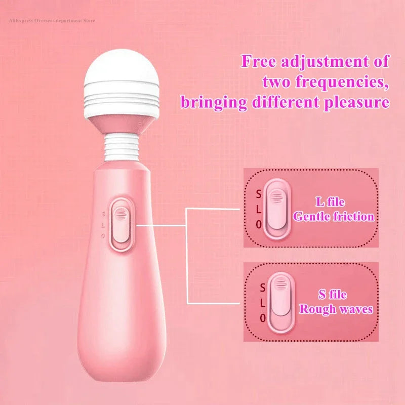 Mini Wireless Dildos Portable AV Vibrator Clitoris Stimulator Waterproof Magic Wand For Women Massager Cute Sex Toys For Adults