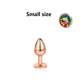 Mini small medium large set Crystal Heart round rose gold rainbow Metal anal beads butt plug Jewelry insert vibrator sex toy