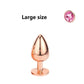 Mini small medium large set Crystal Heart round rose gold rainbow Metal anal beads butt plug Jewelry insert vibrator sex toy