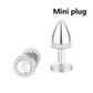 Mini small medium large set Crystal Heart round rose gold rainbow Metal anal beads butt plug Jewelry insert vibrator sex toy