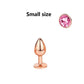 Mini small medium large set Crystal Heart round rose gold rainbow Metal anal beads butt plug Jewelry insert vibrator sex toy