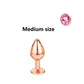 Mini small medium large set Crystal Heart round rose gold rainbow Metal anal beads butt plug Jewelry insert vibrator sex toy