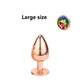 Mini small medium large set Crystal Heart round rose gold rainbow Metal anal beads butt plug Jewelry insert vibrator sex toy