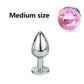 Mini small medium large set Crystal Heart round rose gold rainbow Metal anal beads butt plug Jewelry insert vibrator sex toy