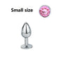 Mini small medium large set Crystal Heart round rose gold rainbow Metal anal beads butt plug Jewelry insert vibrator sex toy