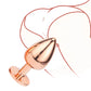 Mini small medium large set Crystal Heart round rose gold rainbow Metal anal beads butt plug Jewelry insert vibrator sex toy