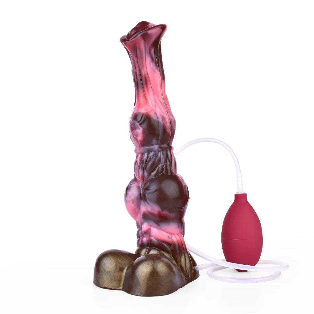 Mixed Color Ejaculation Horse Dildo With Syringe Squirting Penis Suction Cup Dildo Silicone Anal Sex Toys For Men Women buttplug