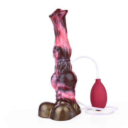 Mixed Color Ejaculation Horse Dildo With Syringe Squirting Penis Suction Cup Dildo Silicone Anal Sex Toys For Men Women buttplug