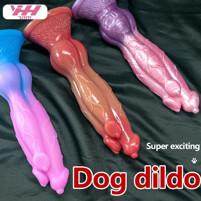 Monster Dragon Dildo Anal Sex Toy Dog Dildo With Suction Cup Soft Silicone Big Penis Butt Plug Dildo for Women Men Masturbation