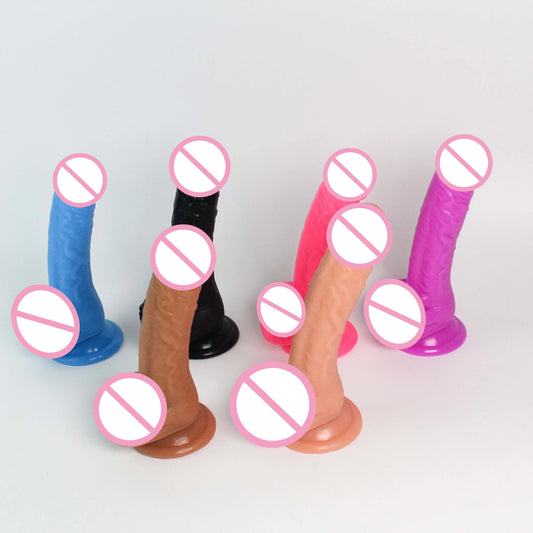 Multi Color Silicone Realistic Dildos for G Spot Anal Stimulation Penis with Suction Cup Female Masturbator Anal Sex Product 18+