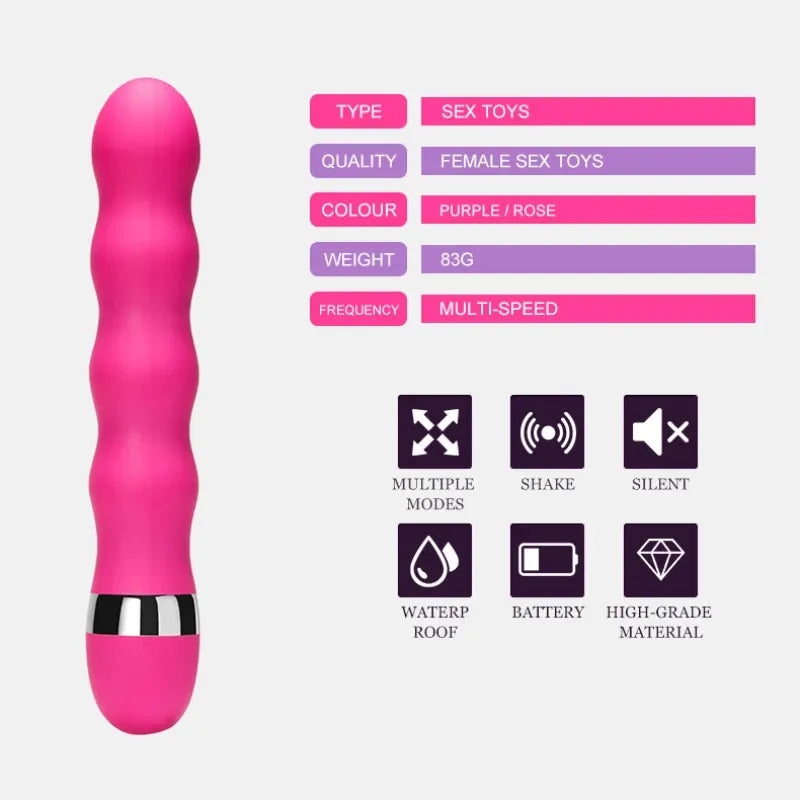 Multi-speed G Spot Vagina Vibrator Butt Plug
