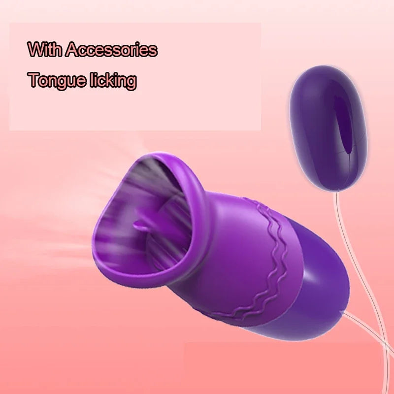 Multi-speed Tongue Oral Licking Vibrator USB Vibrating Egg G-spot Vagina Massage Clitoris Stimulator Sex Toys for Women Sex Shop