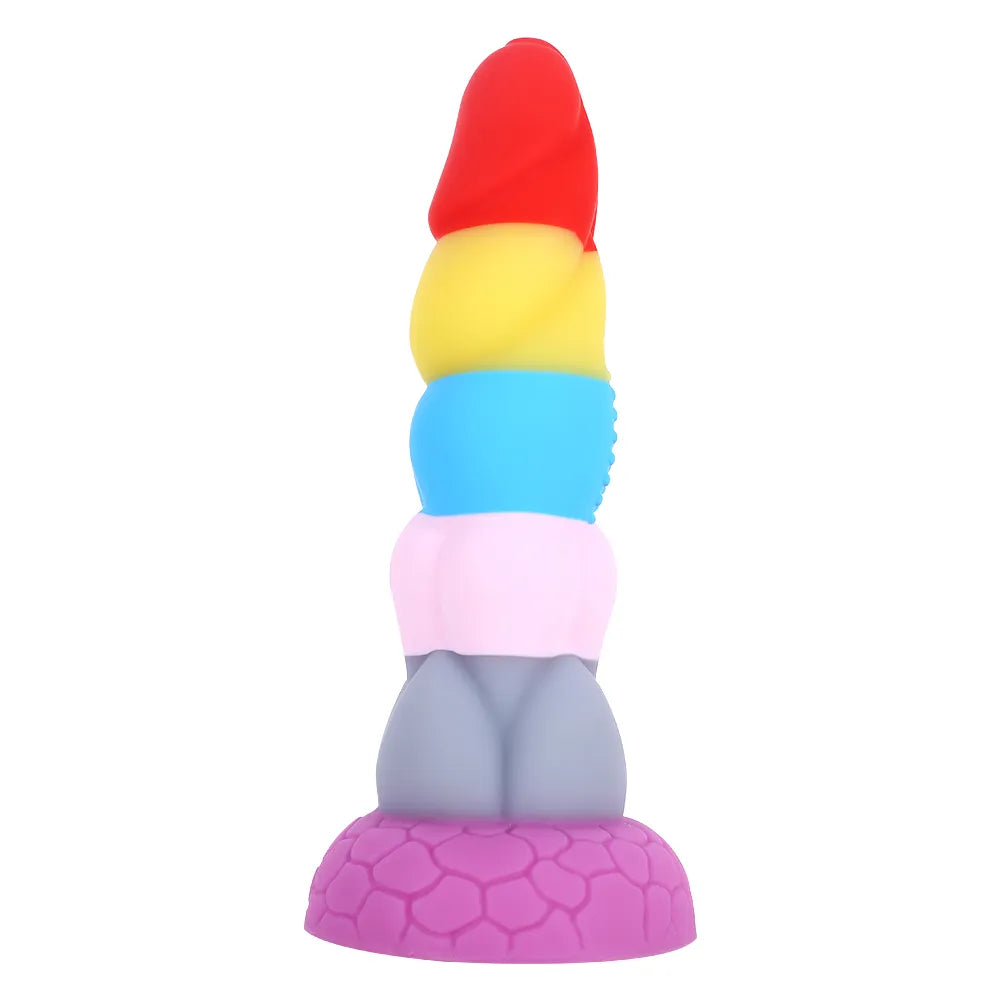 Multicolor Dildo for Anal Realistic Dildo with Suction Cup G-Spot Massage Anal Plug Huge Dragon Dildo Female Colourful Sex Toys