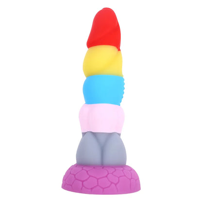Multicolor Dildo for Anal Realistic Dildo with Suction Cup G-Spot Massage Anal Plug Huge Dragon Dildo Female Colourful Sex Toys