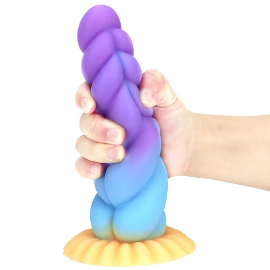 Multicolor Liquid Silicone Fantasy Anal Butt Plug Animal Penis Realistic Dildo Sex Toys For Women Masturbators Erotic Adult Shop