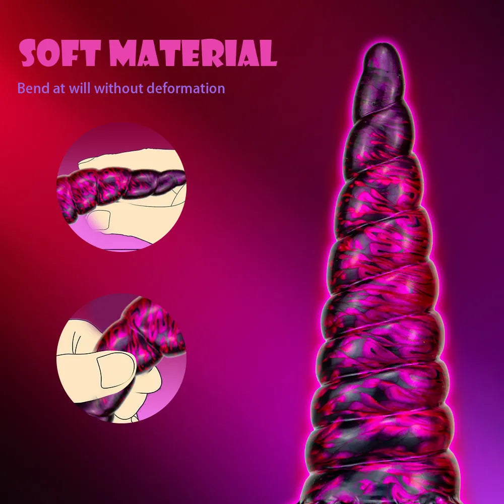 Multicolor Suction Cup G-Spot Silicone Dildo