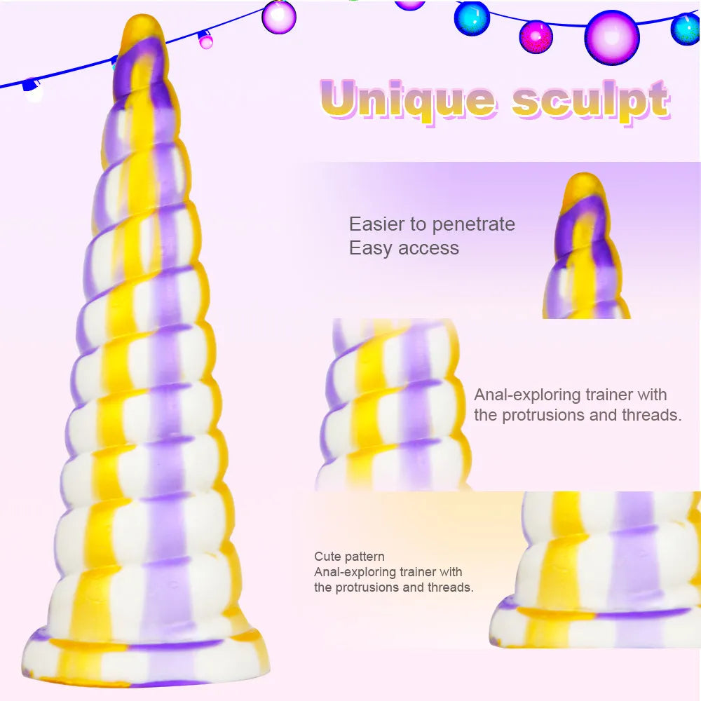 Silicone  Multicolor Suction Cup Female Dildo