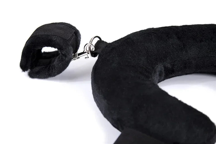 Multipurpose Adult Sexy Split Leg U-Shaped Pillow Hand Ankle Cuff Thinning Belt Bending Orgasm Sex Toys Cotton Bdsm Bondage Set