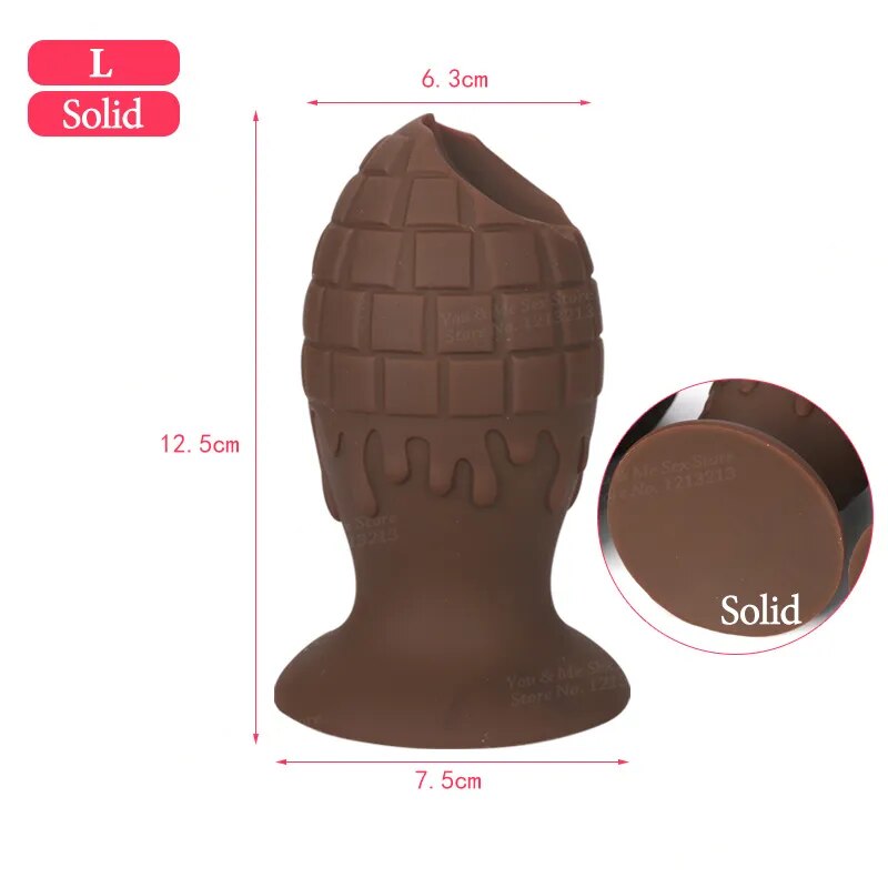 NEW Huge Solid / Hollow Fist Anal Sex Toy Vibrating Butt Plug Silicone Anus Dildo Vaginal Masturbator Dilator Prostate Massager