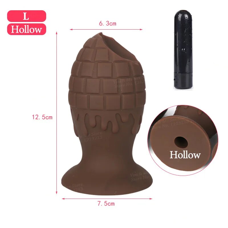 NEW Huge Solid / Hollow Fist Anal Sex Toy Vibrating Butt Plug Silicone Anus Dildo Vaginal Masturbator Dilator Prostate Massager