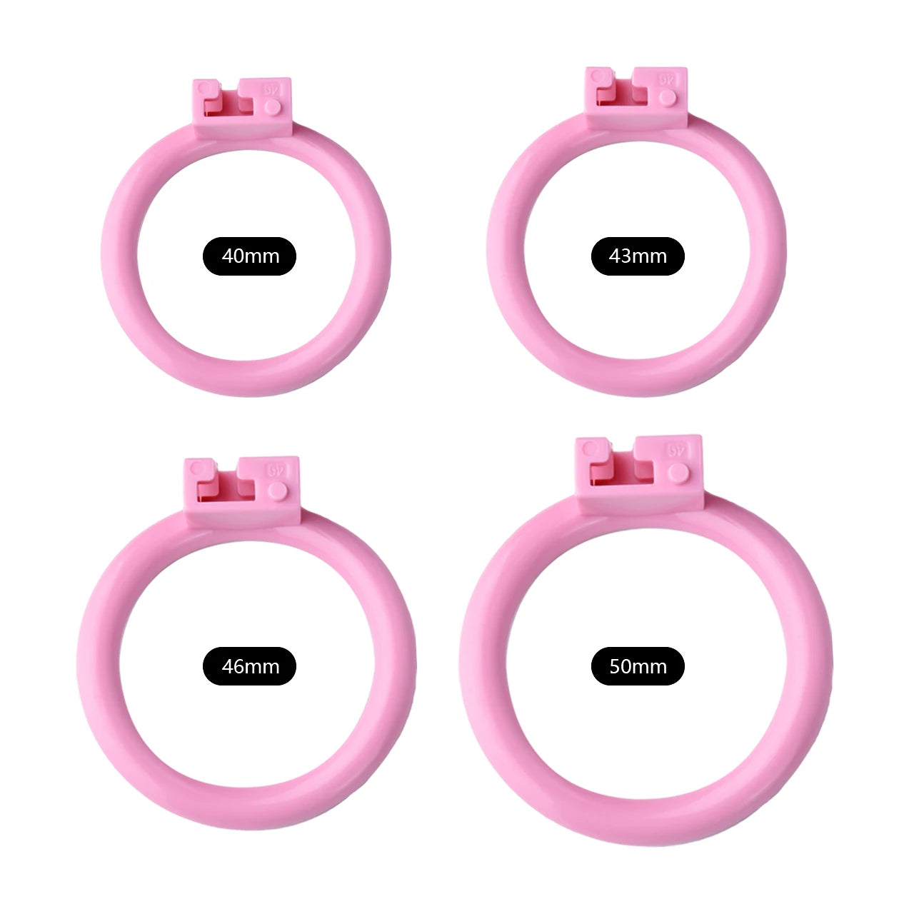 NEW Pink Chastity Cage for Male Sissy Bondage Penis Lock Devices with 4 Size Cock Rings Slave Training Sex Toys for Man Gay 18+