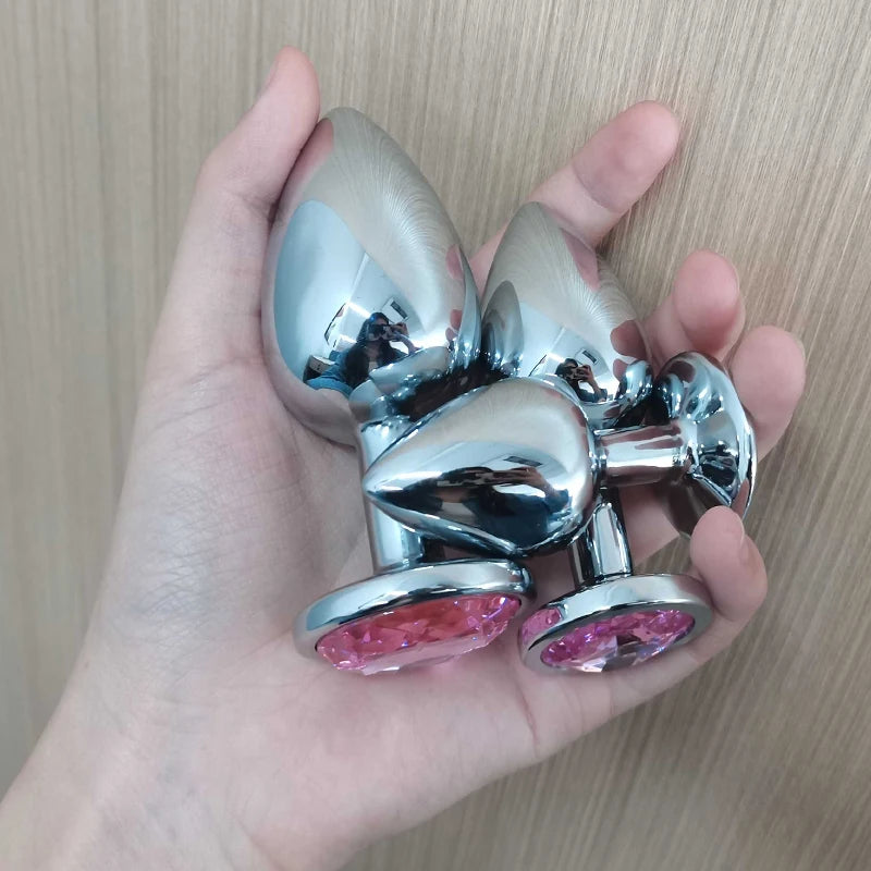 NEW Stainless Steel Metal Sex Butt Plug for Beginners Sex Toys Anal Toys Adults Game Masturbator Anal Diamond Expander Stopper