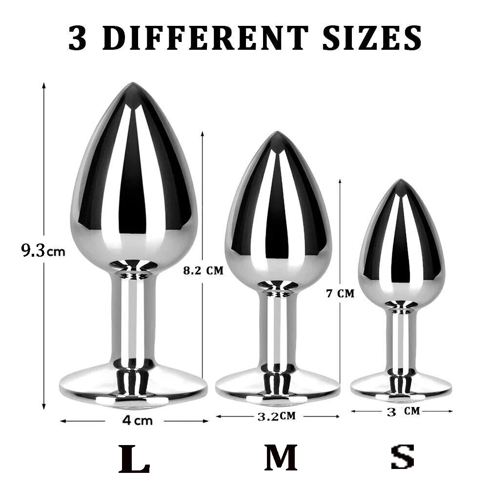 NEW Stainless Steel Metal Sex Butt Plug for Beginners Sex Toys Anal Toys Adults Game Masturbator Anal Diamond Expander Stopper