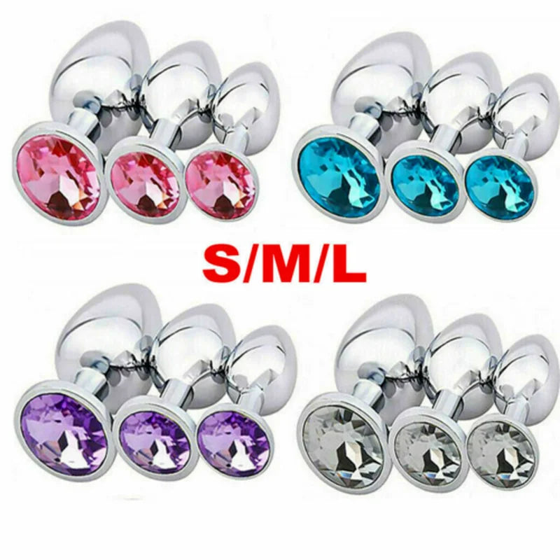 NEW Stainless Steel Metal Sex Butt Plug for Beginners Sex Toys Anal Toys Adults Game Masturbator Anal Diamond Expander Stopper