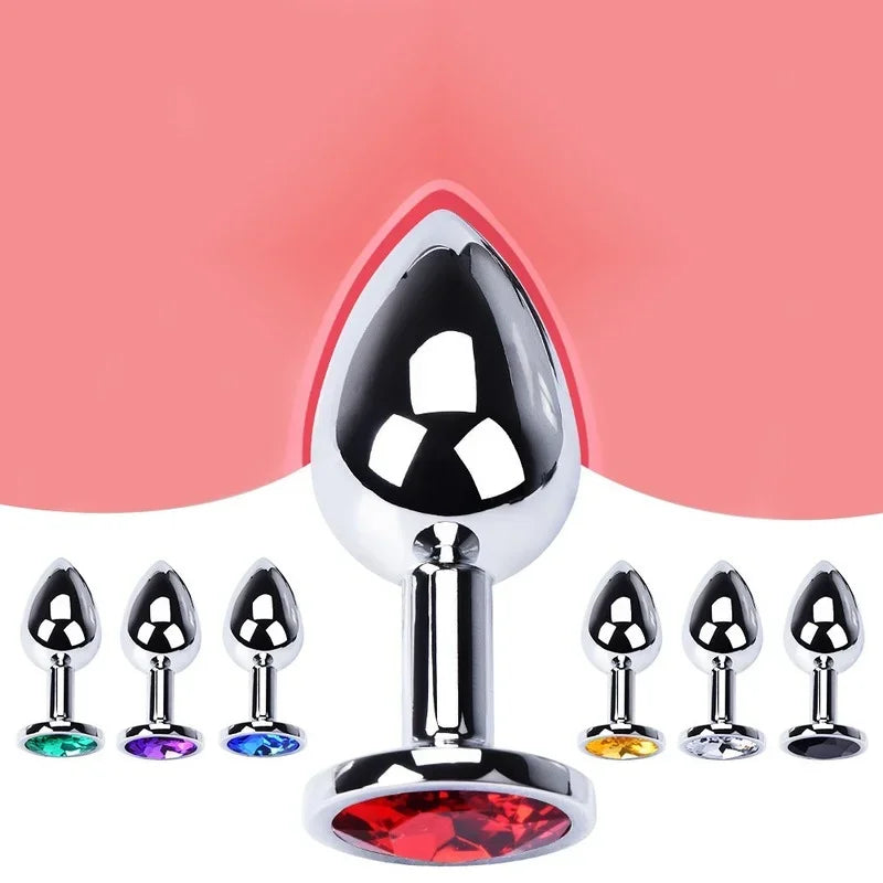 NEW Stainless Steel Metal Sex Butt Plug for Beginners Sex Toys Anal Toys Adults Game Masturbator Anal Diamond Expander Stopper