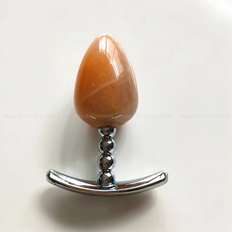 Natural Jade Stone Anal Plug Small Crystal Butt Plug Anal Sex Toys For Women Men Jade Analplug Adult Sex Shop Random Color 1Pcs