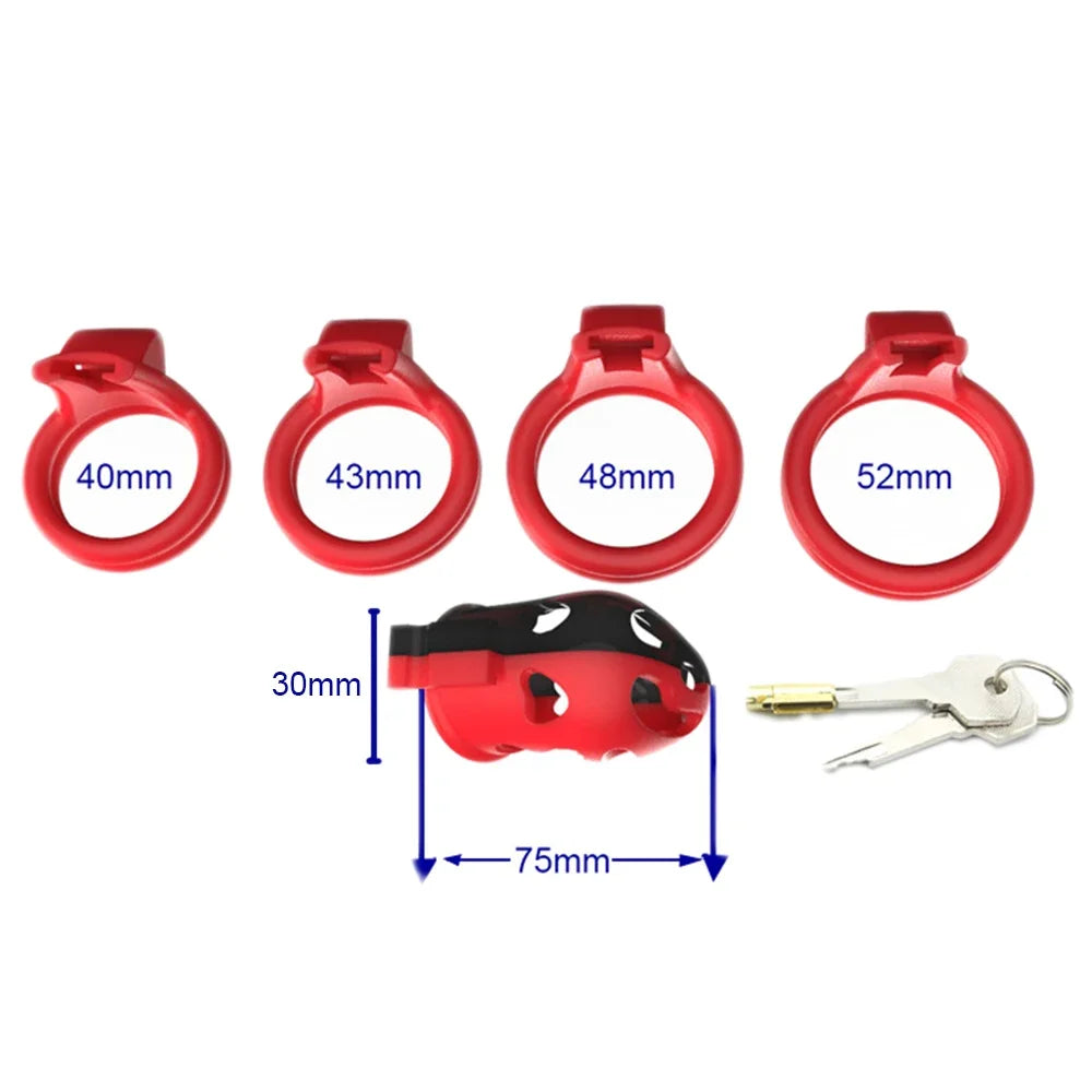 New 2 shape plastic Male cock lock penis with 4 rings Chastity device cage CB6000S bondage restraint SM sex toy for men