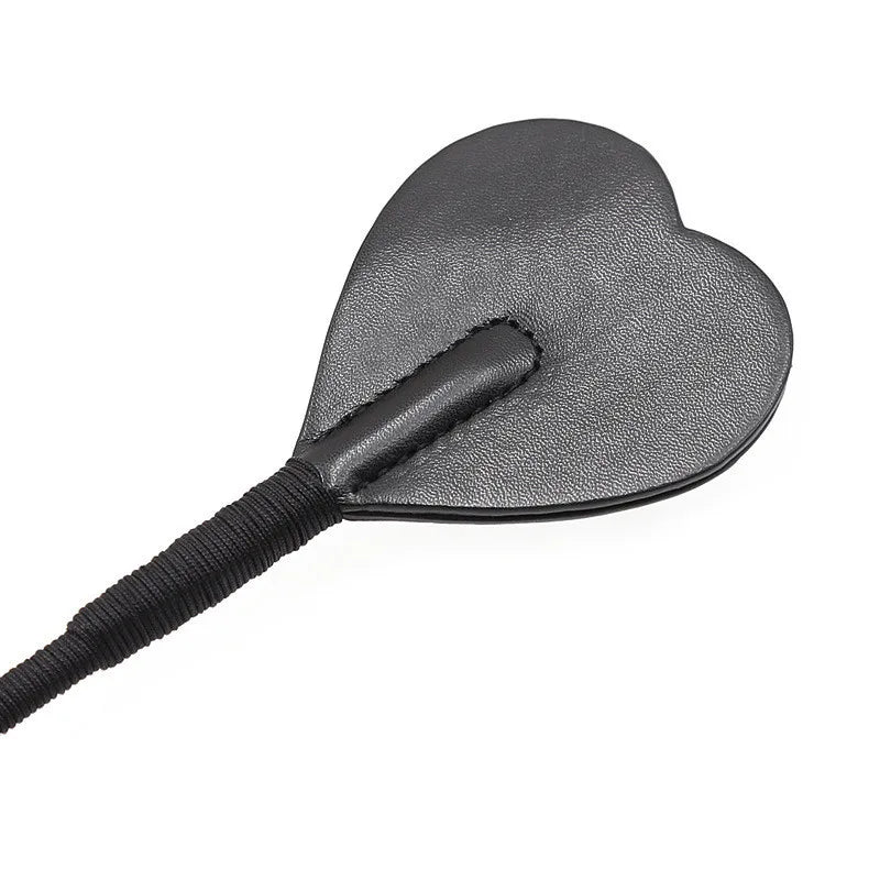 New 21.26" Heart Shape Riding Crop Leather Bondage Paddle Horse Whip Adult Sex Toy Flirt Spanking Whip BDSM Sex Aid Product