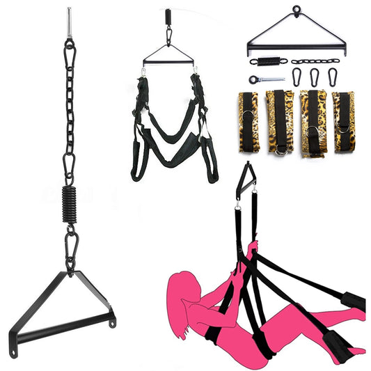 New 360 Degree Swining Adult Sex Swings Sex Position Love Sling Adjustable Indoor Swing Adult Sex Sling Game BDSM Sex Toys