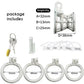 New ABS Negative Chastity Cage for Men Lightweight Small Sissy Cock Lock with 4 Size Penis Rings Lock Device BDSM Adults Toys18+
