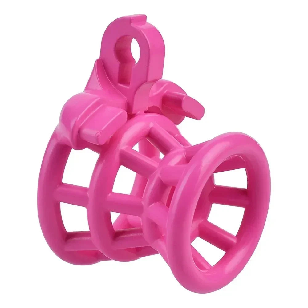 New ABS Negative Chastity Cage for Men Lightweight Small Sissy Cock Lock with 4 Size Penis Rings Lock Device BDSM Adults Toys18+