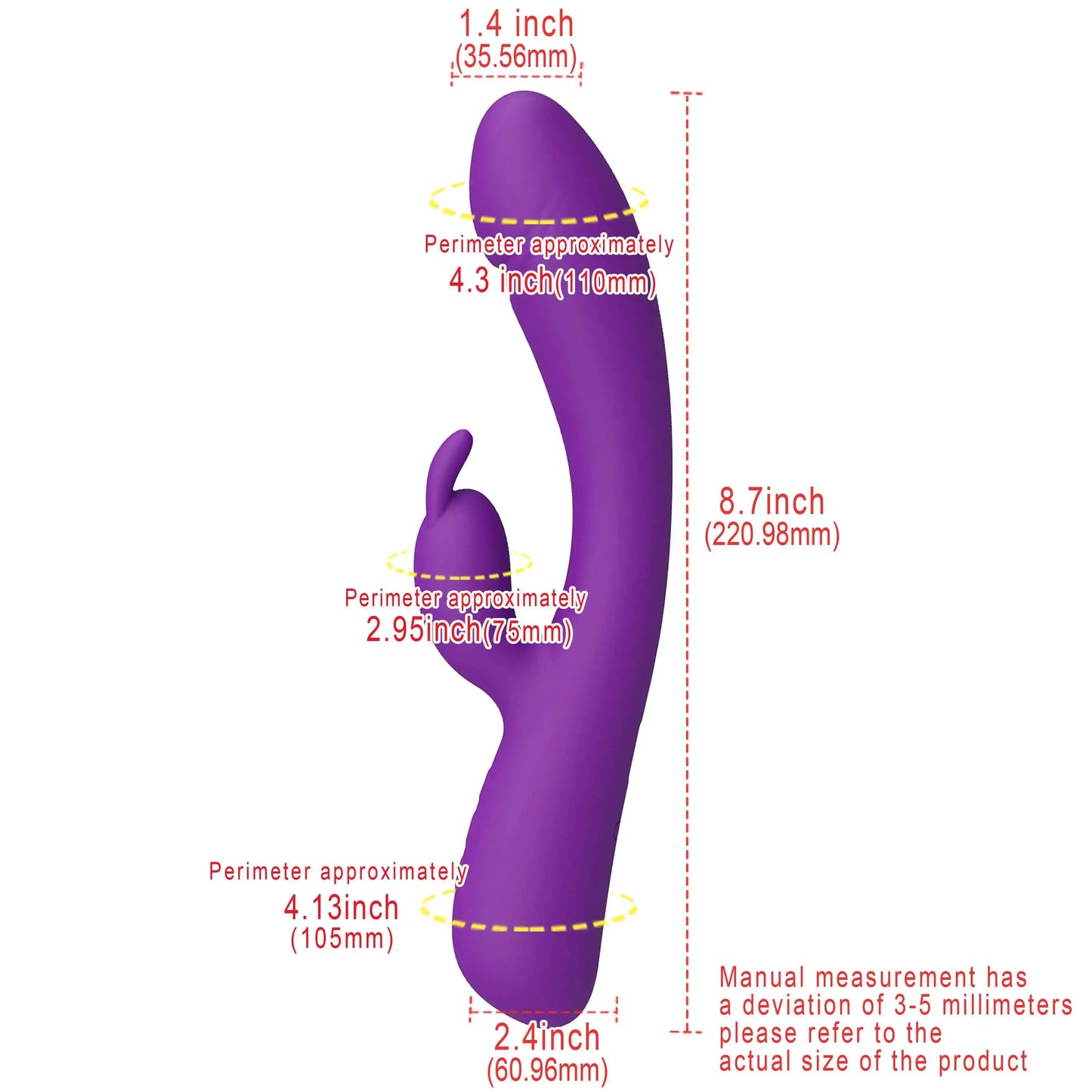 New Adult Toys Dildo G Spot Double Rod Rabbit Vibrator Vagina Clitoral Massager Female Masturbator Adult Sex Product for Women