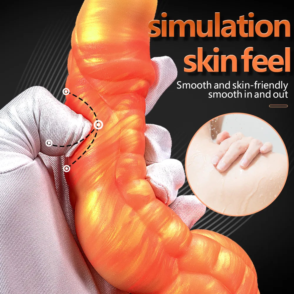 Silicone Dragon Dildo with Suction Cup Hand-free Huge