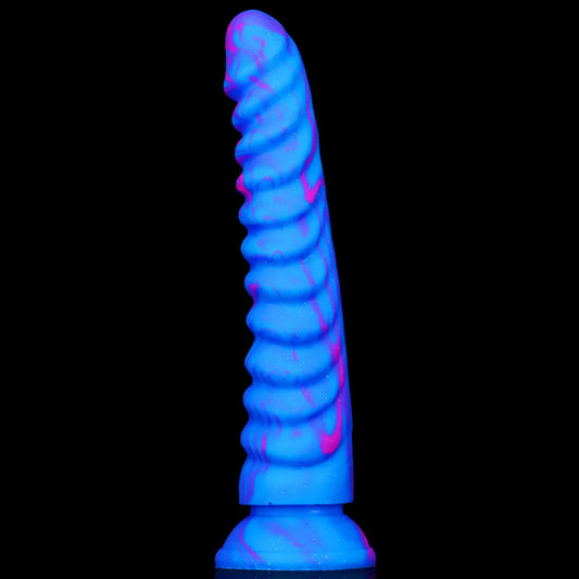 New Anal Toys Blue Silicone Screw Thread Butt Plug G-spot Stimulation Prostate Massage Dildo for Anal Sex Toys for Women/Men